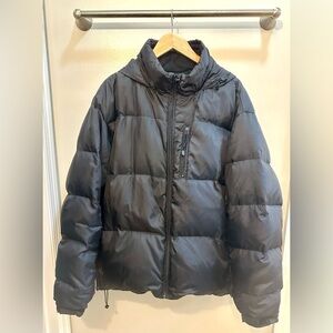 Men’s Vintage y2K Quilter Gap Down Black Puffer Jacket Size L